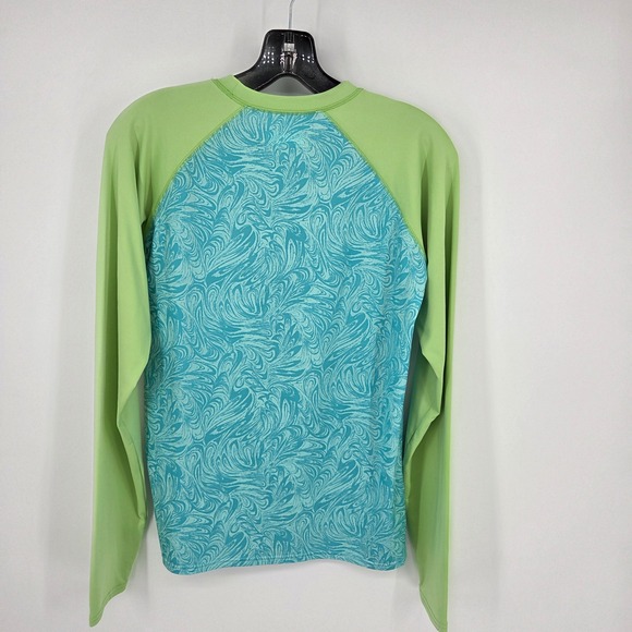 Columbia Girls XL 18/20 Long Sleeve Rash Guard Top Swim Shirt Green Turquoise - Picture 1 of 5